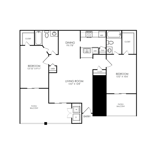 a black background with a white line and a white line at The Amberly Place