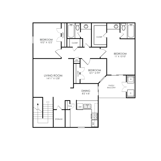 a black background with a white square at The Amberly Place