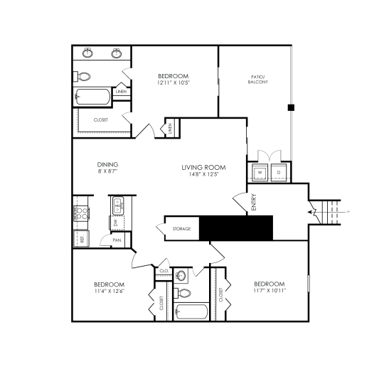 a black background with a white square in the middle at The Amberly Place