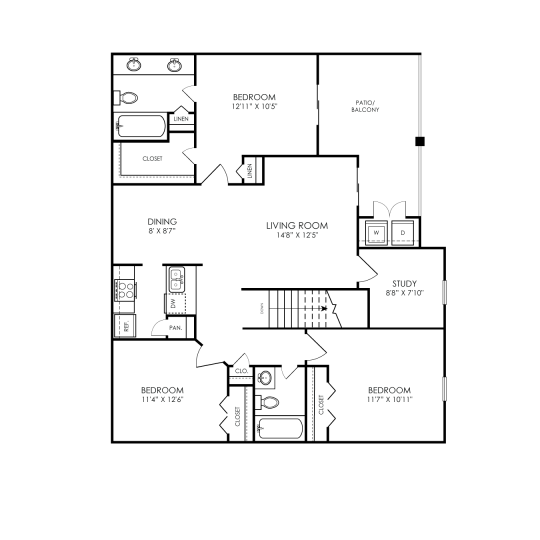 a black background with a white square in the middle at The Amberly Place