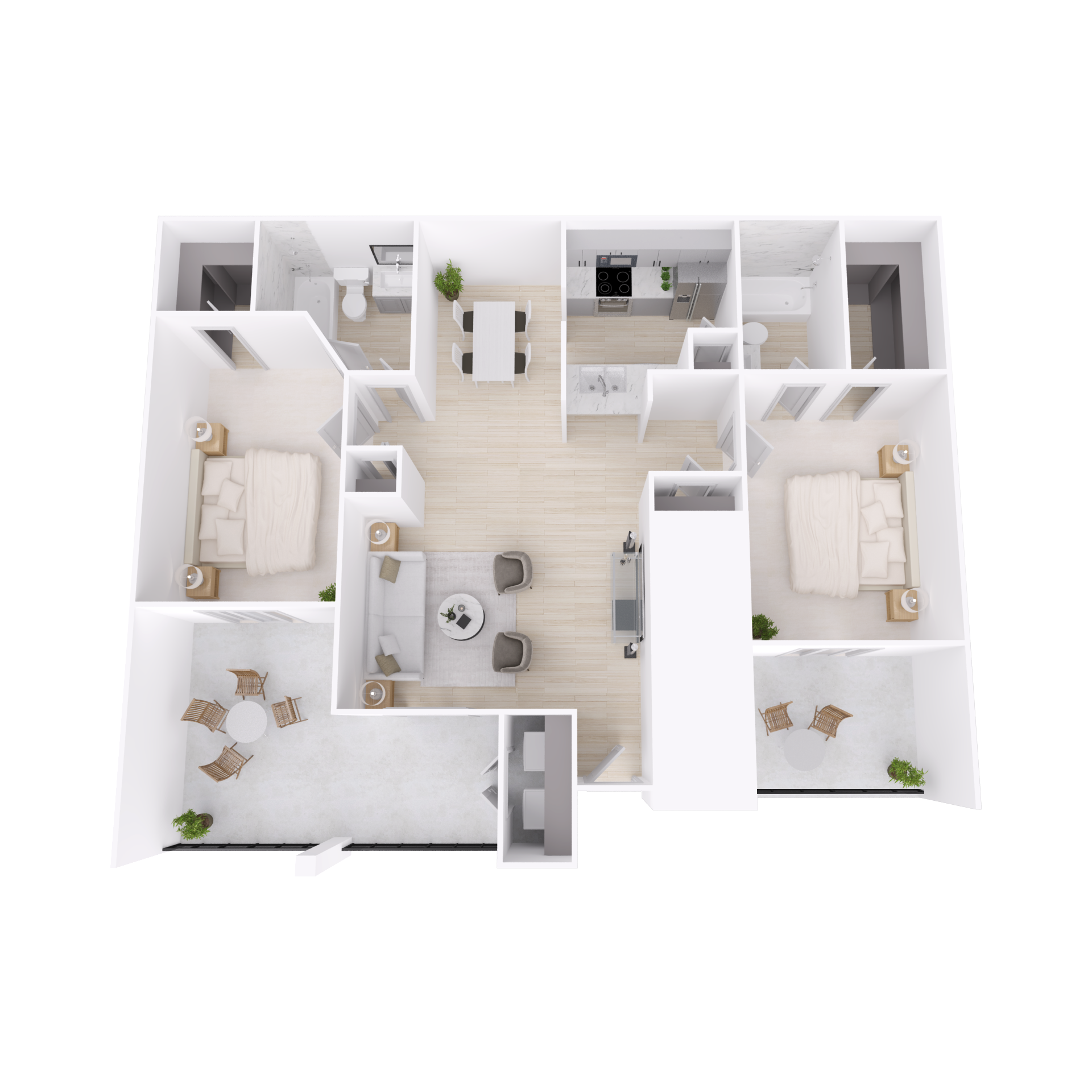 B1 Traditional - 3D Plan
