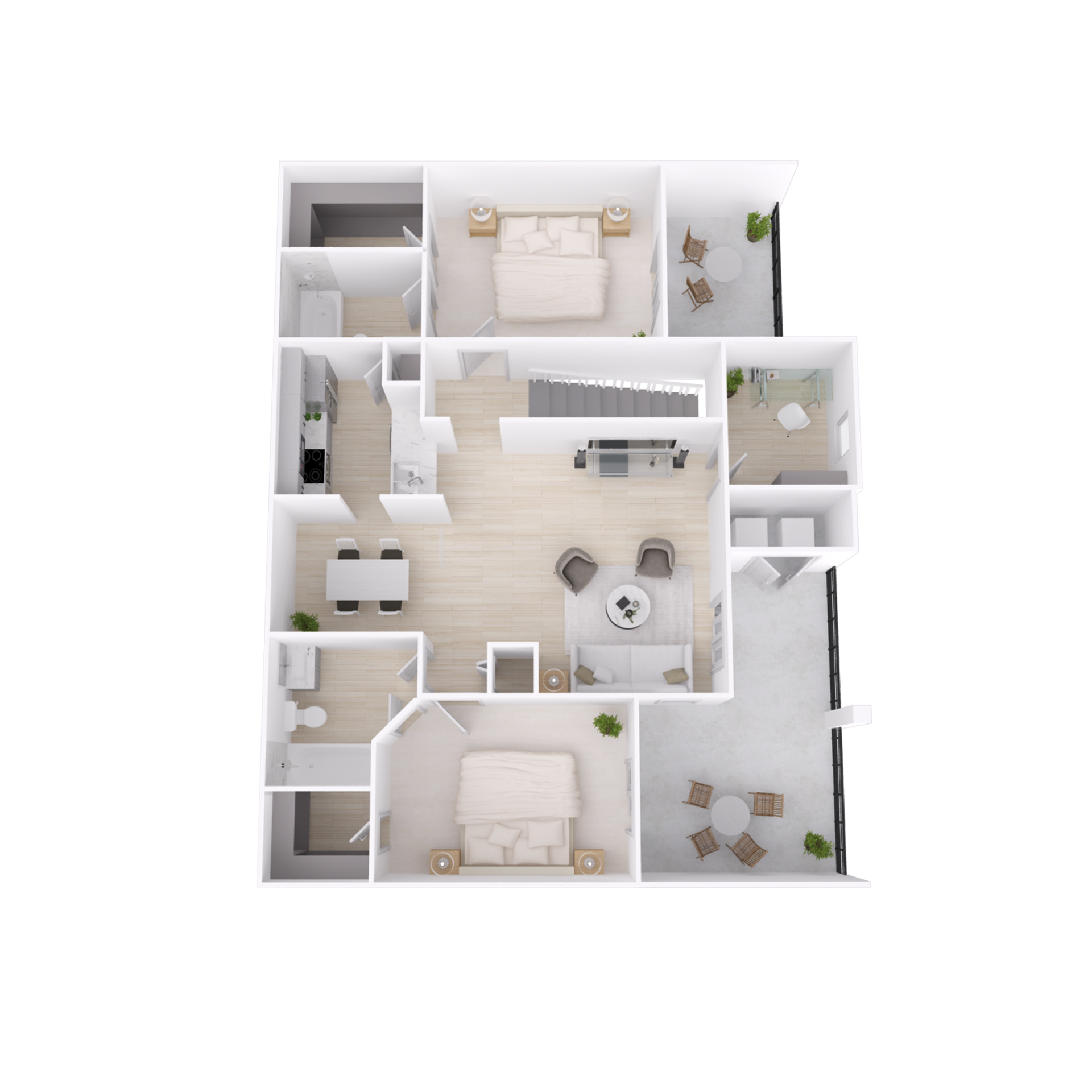 B2 Traditional - 3D Plan