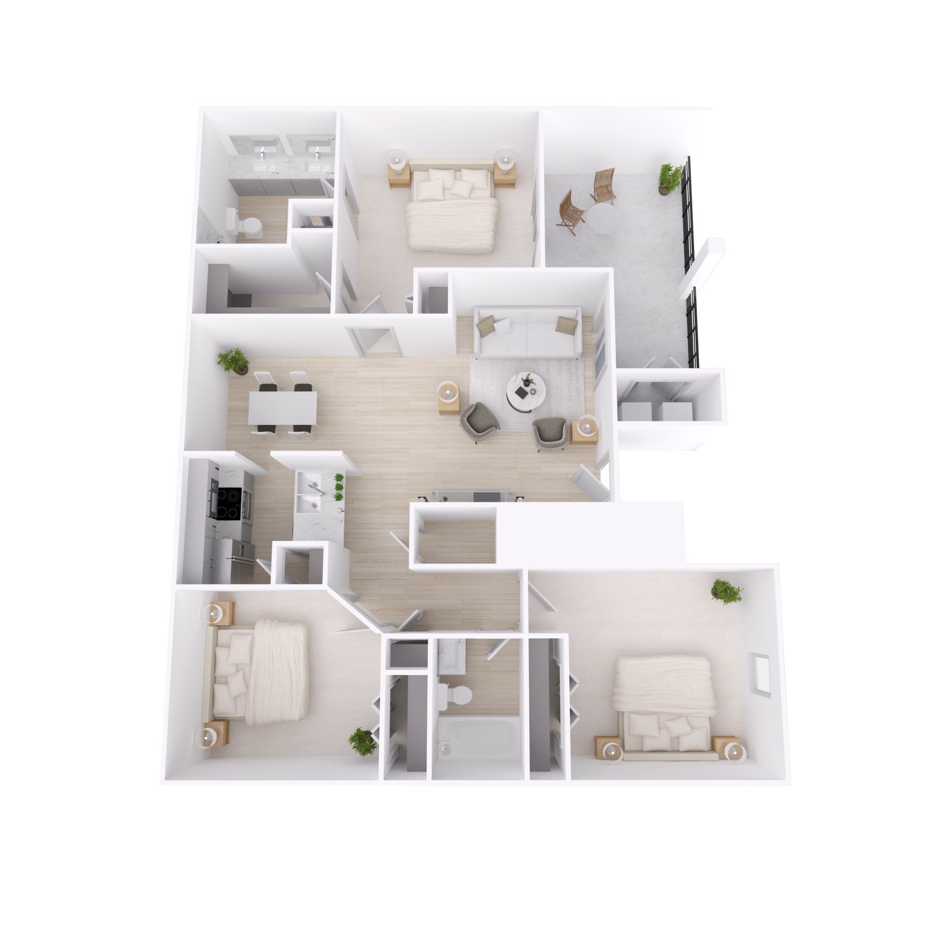 C3 Renovated - 3D Plan